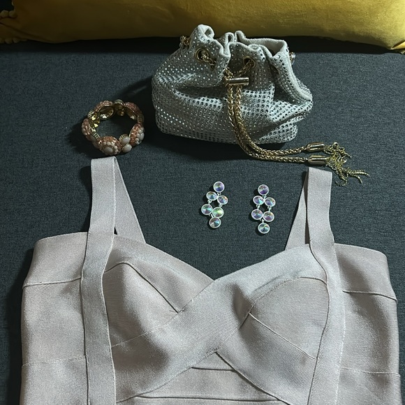 Rose Champagne colored bondage dress - Picture 10 of 10